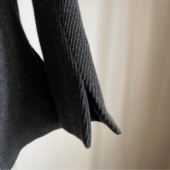 Akris Punto Textured Wool Peplum Pocket Blazer Dark Grey Size US 10 - Picture 11 of 12